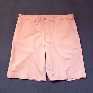 Pebble Beach Performance Golf Shorts Mens 42 Pink Flat Front Lightweight